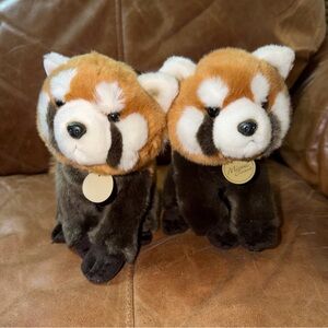 Set of 2 NWOT Miyoni by Aurora 8 Inch Red Panda Stuffed Animals